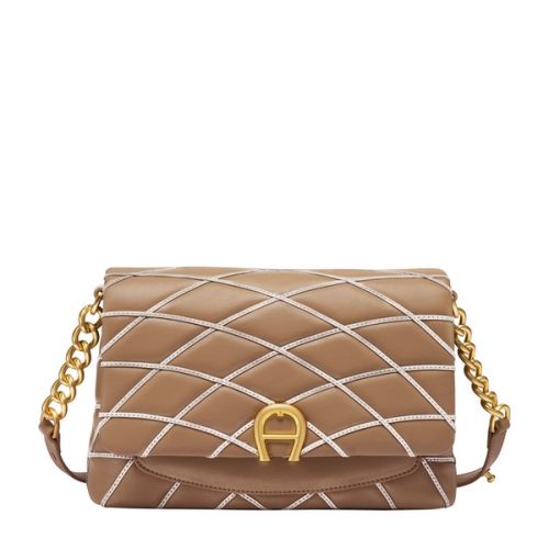 MAGGIE TOPSTITCH SHOULDER BAG M