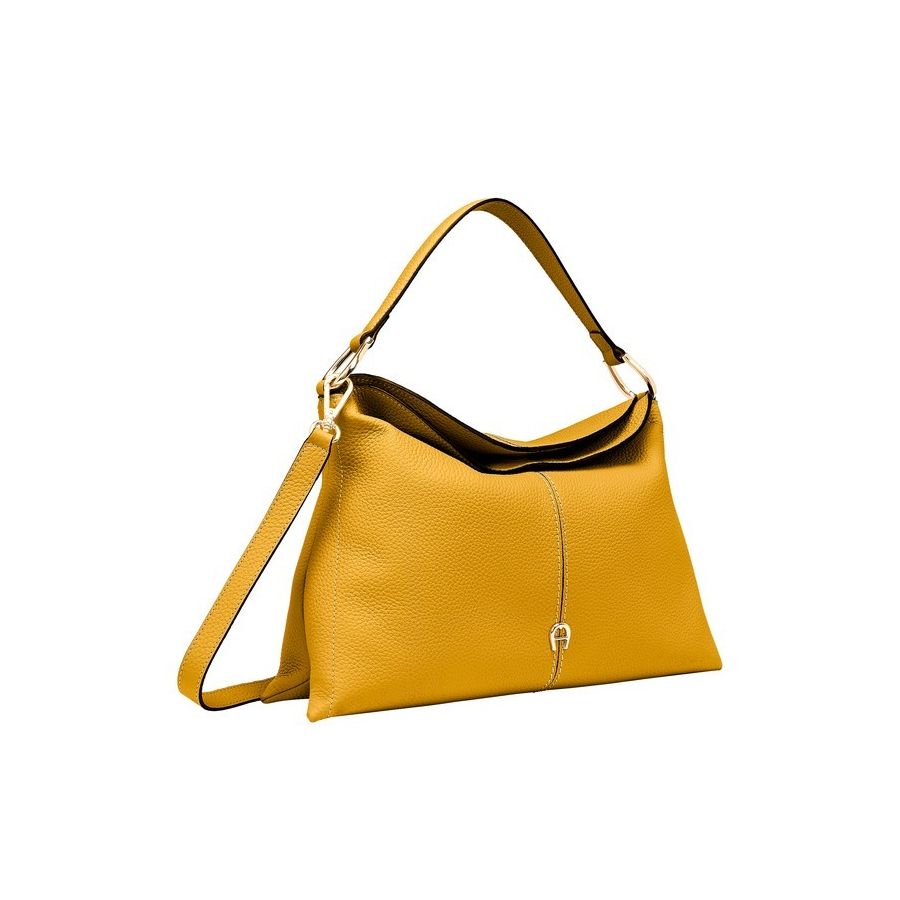 【AIGNER】SAVANNAH Hobo Bag M／ショルダーバッグ Savannah hobo bag M cognac brown - Bags - Women - Aigner